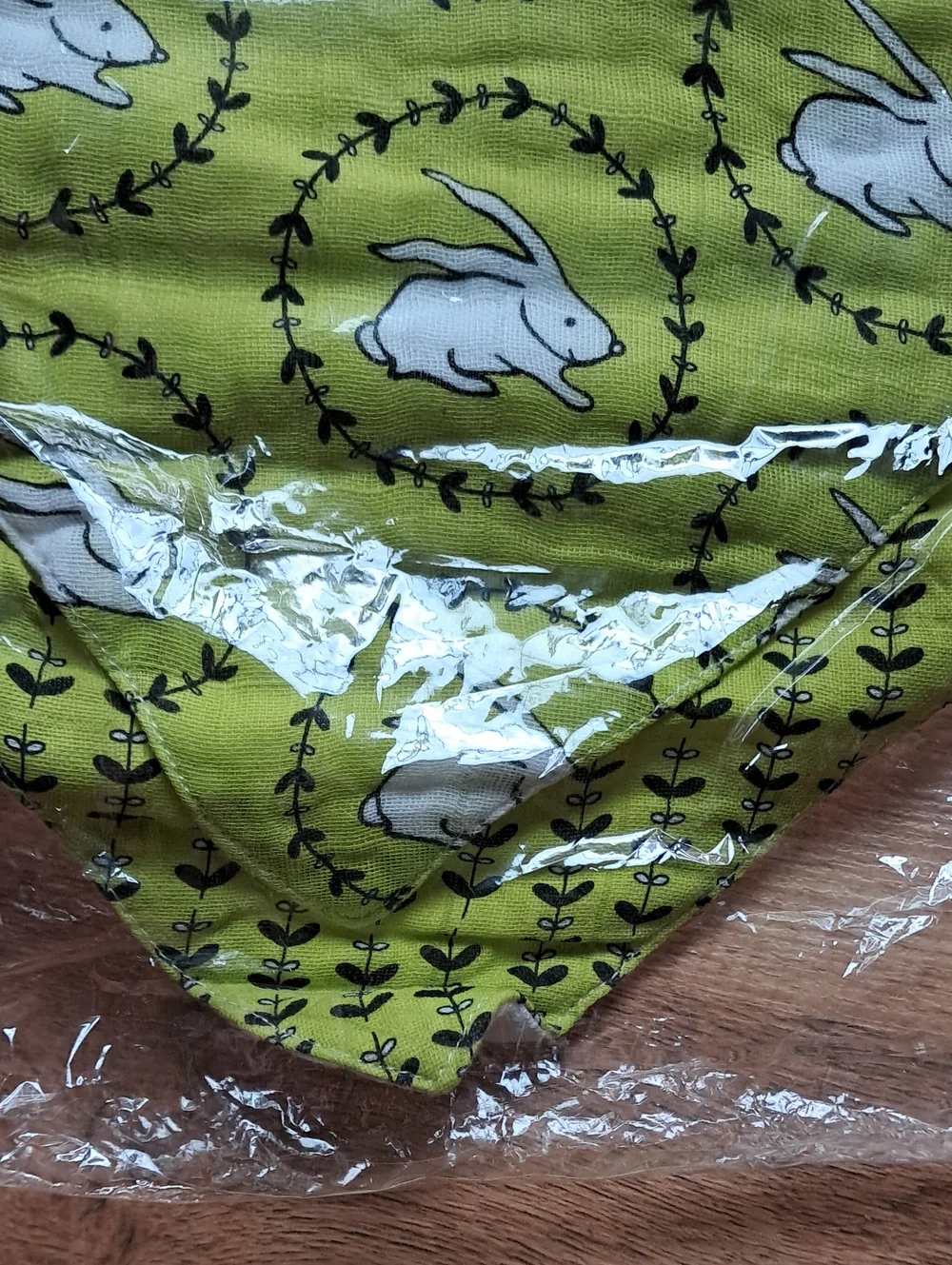 Sugarbooger Lil Bitry Bibs Lime Bunny Print Baby Bibs - Set of 2